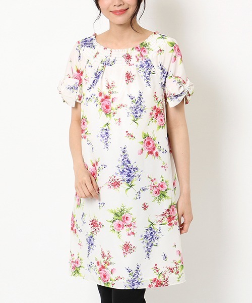 けたサイズ チュニック 通販 Paypayモール オフショルダー風フラワーチュニック Zozotown Paypayモール店 ンツ