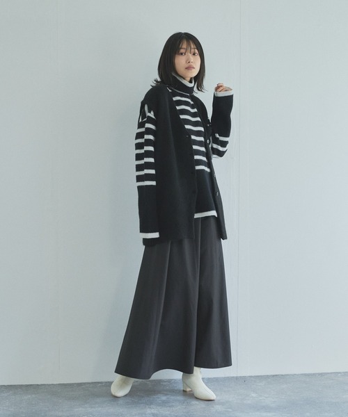 Audrey and John Wad タフタプリーツスカート ブラック Audrey and John Wad スカート タフタマーメイドフレアスカート
