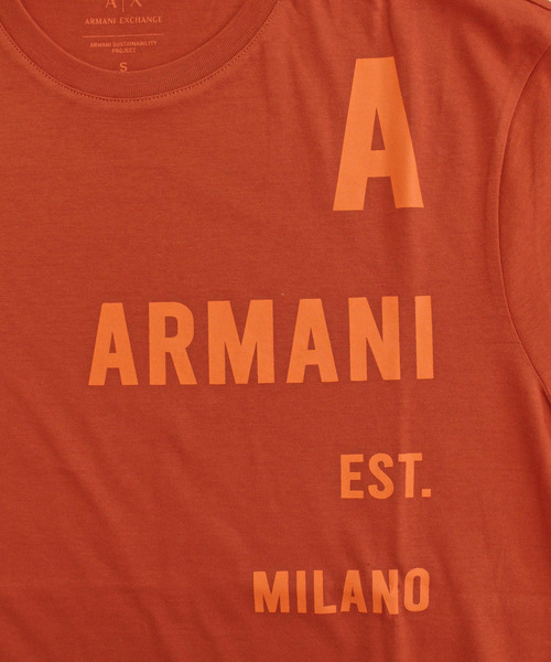 [A|X] コットンフロントロゴラインクルーネックTシャツ ARMANI EXCHANGE tシャツ AX ブランドロゴクルーネックTシャツ