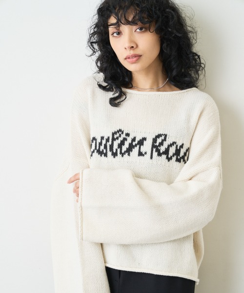 【新品未使用タグ付き】whim gazette ウィムガゼット ニット Whim Gazette（ウィム ガゼット） ニット Cabaret ロゴプルオーバー