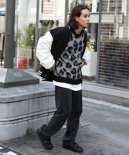 美品 22AW MAX&Co. マックス＆コー レオパード柄 モヘアブレンド ニット セーター S ベージュ×ブラック レディース 古着 中古 Max & Co. - 美品 22AW MAX&Co. マックス＆コー レオパード柄