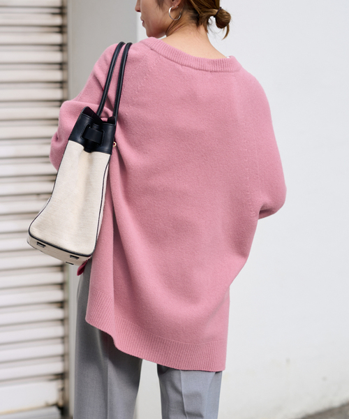 framework フレームワーク　ラグランスリーブワイドプルオーバーニット　赤 FRAMeWORK（フレームワーク） ニット 「追加」ラグランスリーブワイド