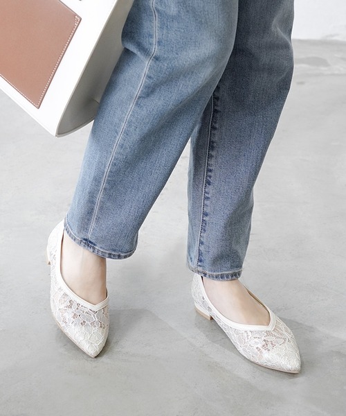 パンプス Vカット レースパンプス「日本製」_20