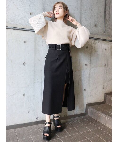 ワイドベルトラップスカート MURUA スカート ワイドベルトラップスカート : ZOZOTOWN Yahoo