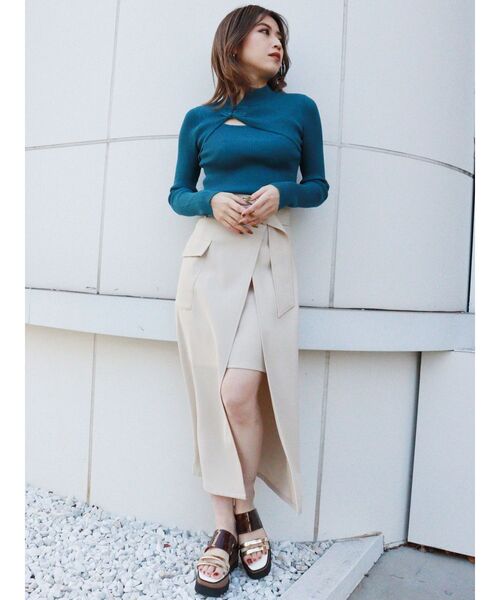ワイドベルトラップスカート MURUA スカート ワイドベルトラップスカート : ZOZOTOWN Yahoo