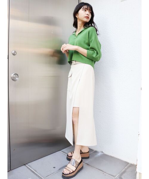 MURUA スカート ワイドベルトラップスカート : ZOZOTOWN Yahoo