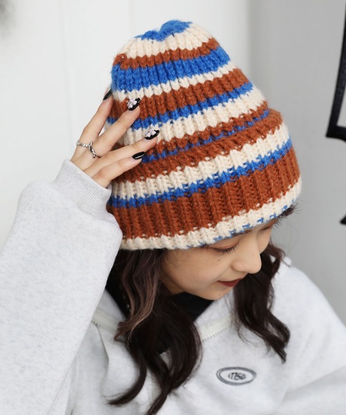 ニット帽 ニットキャップ Buyer's Select/ボーダーニットキャップ