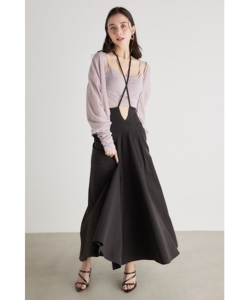 rienda（リエンダ） スカート シャーリング2WAYストリングスカート