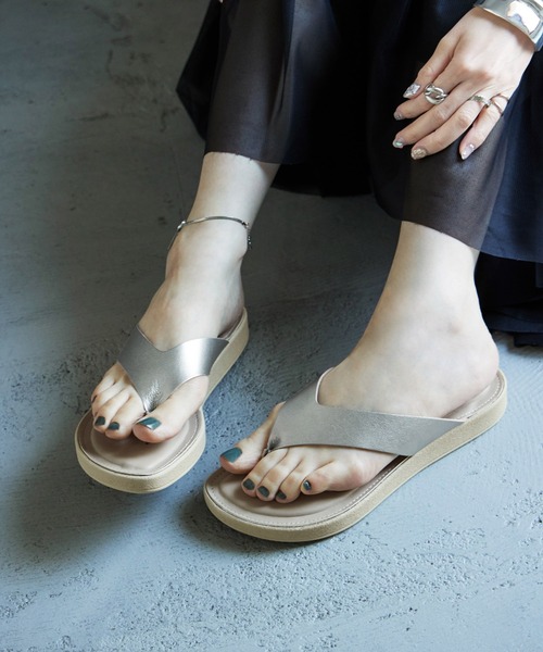 Fashion Letter サンダル 日本製 トングサンダル スポサン