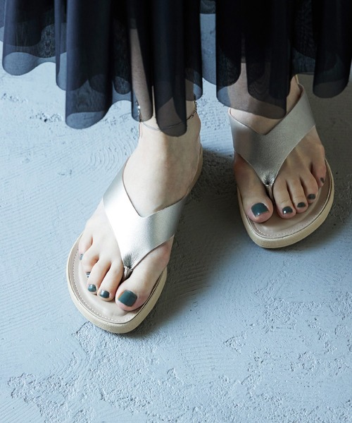 Fashion Letter サンダル 日本製 トングサンダル スポサン