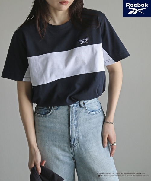 tシャツ 「Reebok/リーボック」 切替ワンポイント刺繍ロゴT