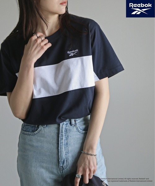 tシャツ 「Reebok/リーボック」 切替ワンポイント刺繍ロゴT