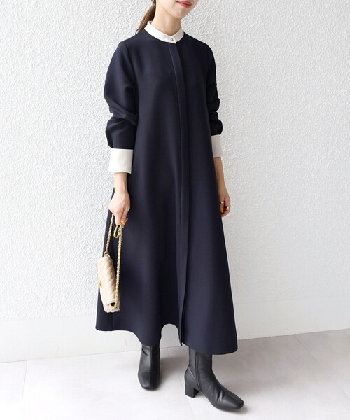 SHIPS any」 長袖ワンピース ONE SIZE ネイビー レディース : 84535588 