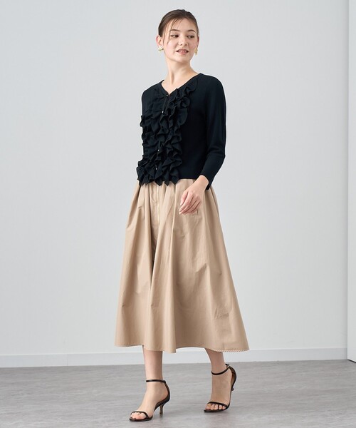 ニット セーター フローリーフリル プルオーバー レディース ANAYI ニット セーター フローリーフリル プルオーバー
