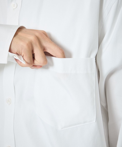 sulvam サルバム シャツ　ダブルカラー　切りっぱなし ホワイト　S sulvam / サルバム】DOUBLE COLLAR SHIRT / ダブルカラーシャツ