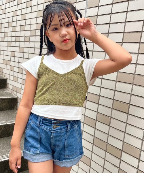 お子様アンサンブル RandS/R アンサンブル キラキラビスチェセットT キッズ 子供服 女の子