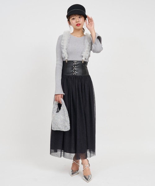 ROYAL PARTY（ロイヤルパーティー） ロング スカート レザーコルセット