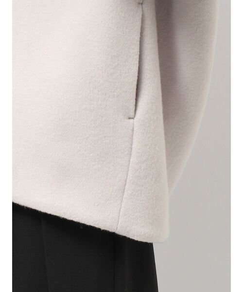 未使用　エレンディーク　レディース　ウール　ジャケット　コート　M モヘヤ ELENDEEK（エレンディーク） ジャケット ノーカラージャケット