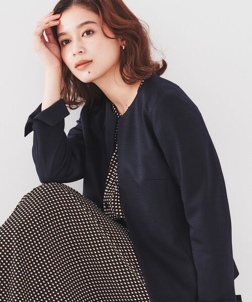品□UNTITLED□サイズ46□ウォシャブル・ノーカラージャケット