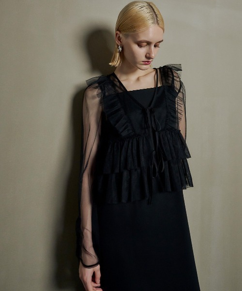 スーツ・フォーマル・ドレス et.UNiVER / Frill vest pencil dress et.UNiVER ドレス Frill vest pencil dress : ZOZOTOWN Yahoo!店