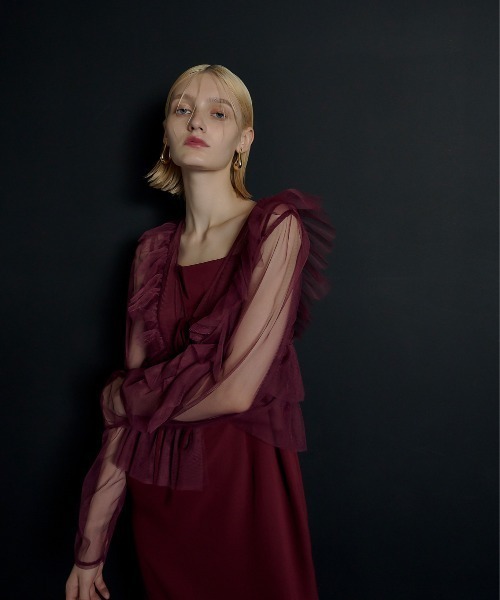 et.UNiVER パーティードレス ドレス Frill vest pencil dress