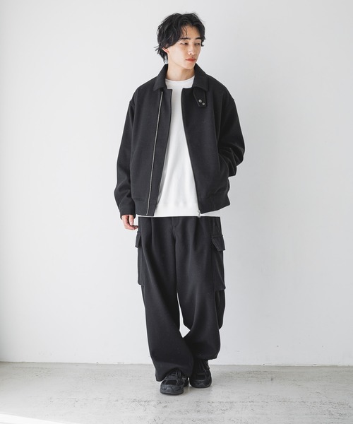 LOWRYS FARM ジャケット テーラードジャケット ウールライクZIP