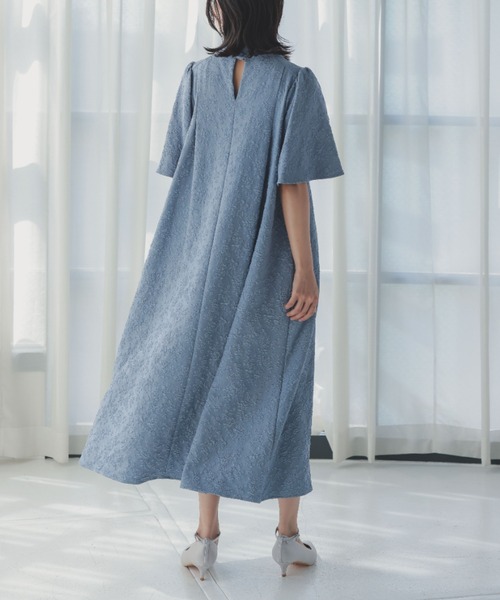 ドリードール　ジャガードドレス Dorry Doll（ドリードール） ドレス シャーリングスリーブジャガード