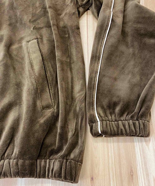【AVIREX】アヴィレックス VELOUR ZIP PRAKA CURSIVE LOGO VARSITY LOGO SWEAT ZIP UP PARKA /バーシティ ロゴ スウェット