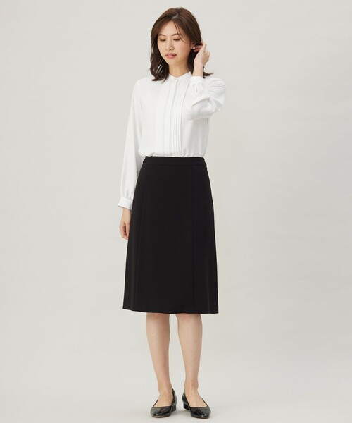 ブラウス シャツ 「洗える」ヌーディスバックサテン タックプリーツ ブラウス レディース ブラウス シャツ 「洗える」ヌーディスバックサテン タック