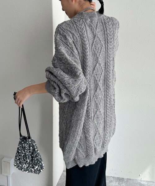 【1月1日まで モフちゃん】Bibiy グレー ニットセーター KNIT｜Bibiy.