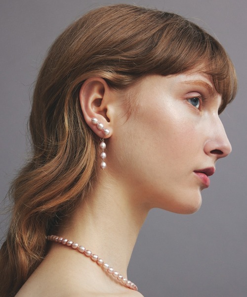 別注】＜les bonbon＞DIMPLE 淡水パール ピアス ピアス 「les bonbon