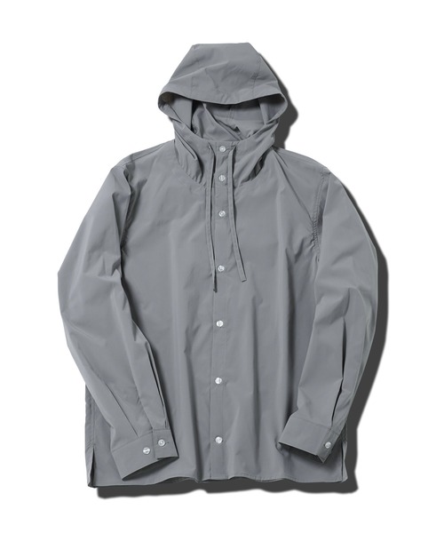 J.S.B. グレー フード付き ジッパーシャツ JIGGYS SHOP（ジギーズショップ） シャツ フーデッドストレッチ