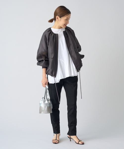 IENA パンツ キュプラストレッチ ジョガーパンツ レディース  