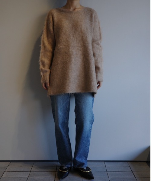 【美品】クラネ　ワンピース CLANE（クラネ） ワンピース CLANE BOAT NECK SHAGGY KNIT ONEPIECE