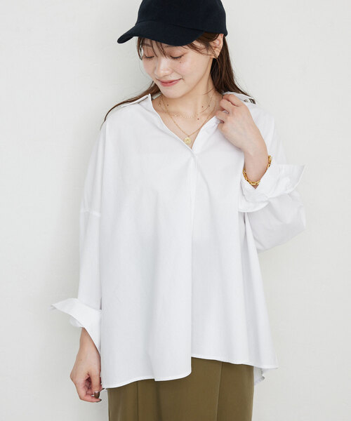 SLOBE IENA 「SLOBE IENA」 7分袖シャツ FREE ネイビー