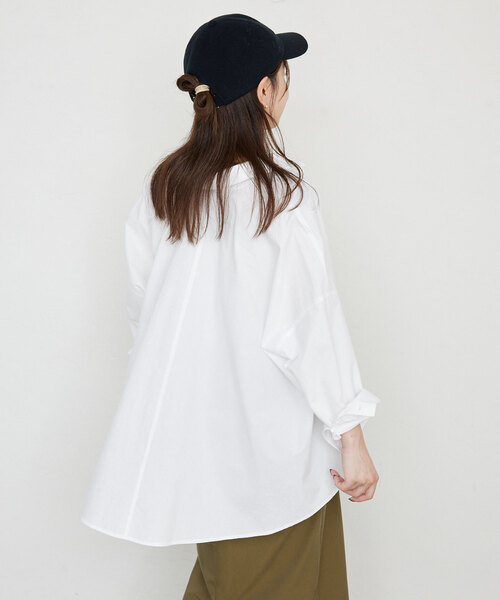 「SLOBE IENA」 7分袖ブラウス - ネイビー レディース SLOBE IENA 「SLOBE IENA」 7分袖シャツ FREE ネイビー
