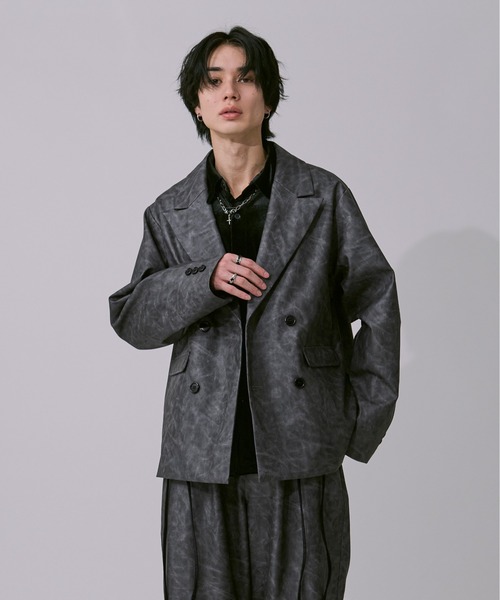 Ellno Loset（エルノロゼット） ジャケット テーラードジャケット 合皮