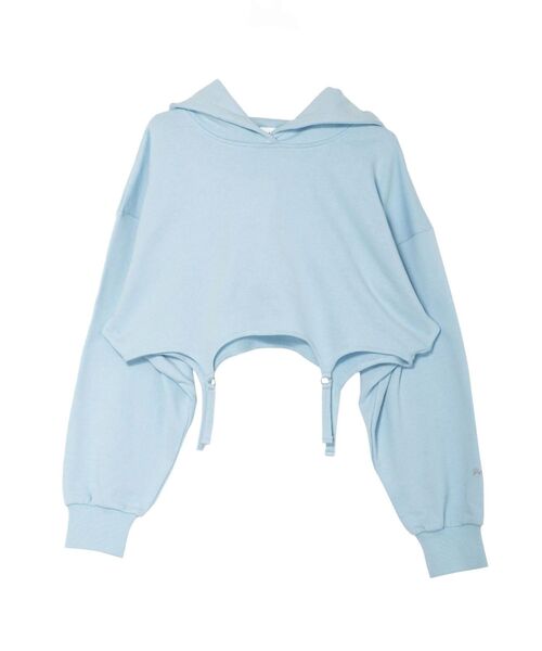 EATME（イートミー） tシャツ ガーターデザインフードTOP レディース