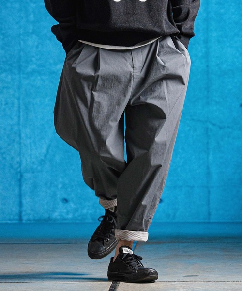 【値下げ中】GLIMCLAP バルーンパンツ GLIMCLAP パンツ mp13185- C-N-PU fabric balloon silhouette pants