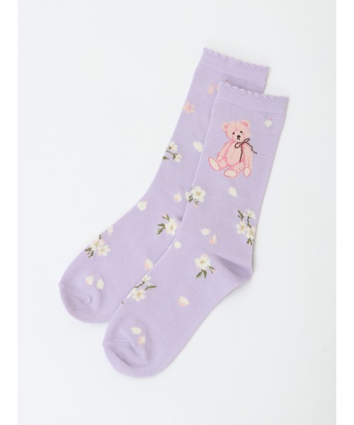PINK HOUSE（ピンクハウス） 靴下 桜Teddyソックス レディース