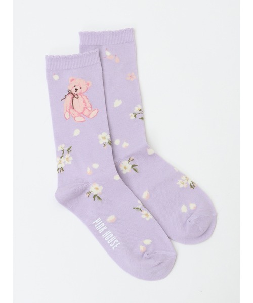PINK HOUSE（ピンクハウス） 靴下 桜Teddyソックス レディース