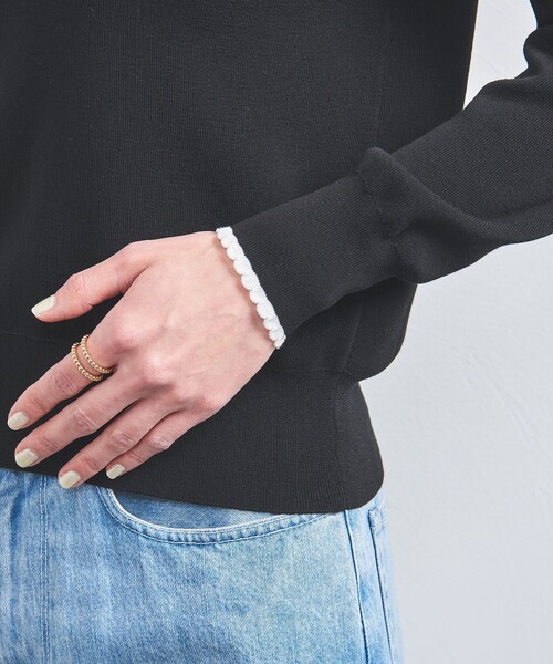 UNITED ARROWS ニット セーター スカラップレース セーラー