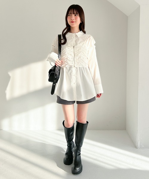 Heather ブラウス シャツ ビスチェSETチュニックシャツ 324813