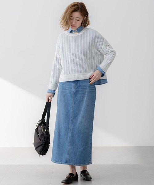 23区（ニジュウサンク） ニット セーター 「洗える」コットンギマ