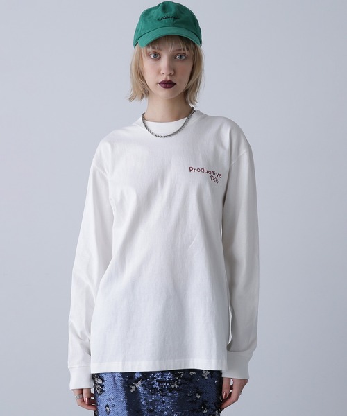 ROSE BUD tシャツ 「WEB・一部店舗限定」プリントロングTシャツ