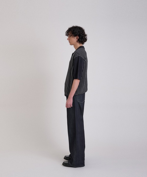 Regen Glanz セーター ニット striped polo knit/ストライプポロニット