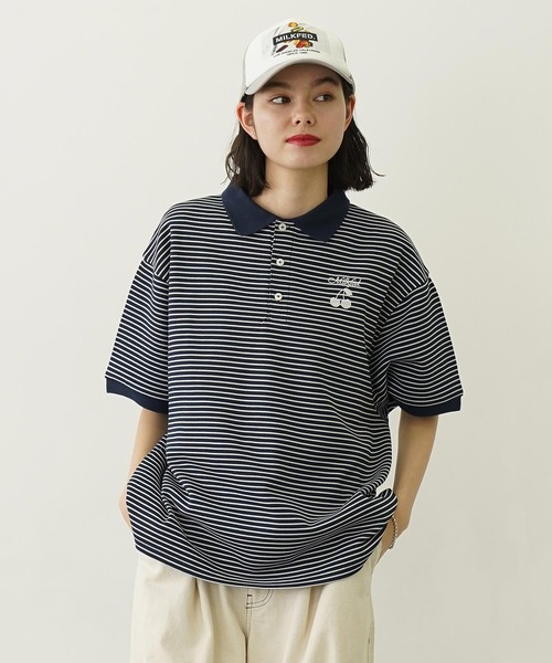 ポロシャツ ポロ STRIPED POLO SHIRT レディース