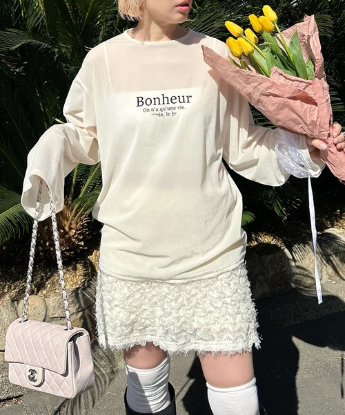 tシャツ ドロストレースキャミとBIGロンTの２枚セット レディース Alley Tokyo tシャツ ドロストレースキャミとBIGロンTの2枚