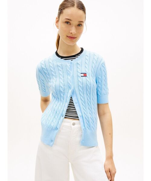トミージーンズ　ニットカーディガン 楽天市場】リラックスバッジマルチツイストカーディガン TOMMY JEANS