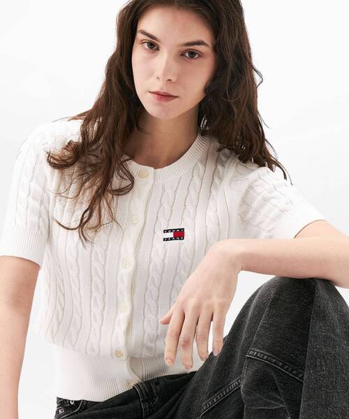 TOMMY JEANS ニット セーター サマーケーブルカーディガン